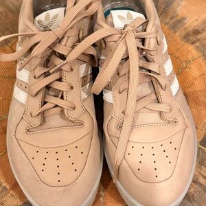 Adidas Beige Sneakers with White Accents